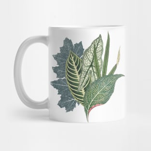 Green tropical leaves Mug